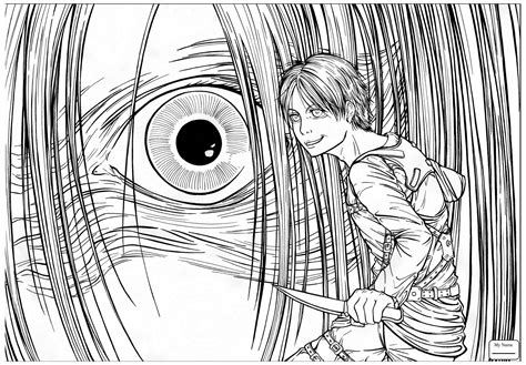 Attack On Titan Eren Coloring Pages Free Coloring Library