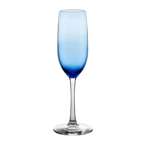 Libbey Vina 8 Oz Blue Glass Champagne Flute Set 6 Pack 3681c2 The Home Depot