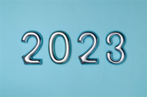 2023 Jahr 2023 Zahl Auf Hintergrund Neujahrsnummer Auf Sauberem