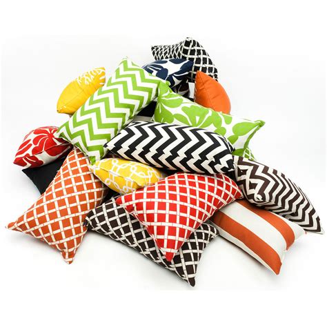 Yellow Zig Zag Small Outdoor Pillow Dfohome