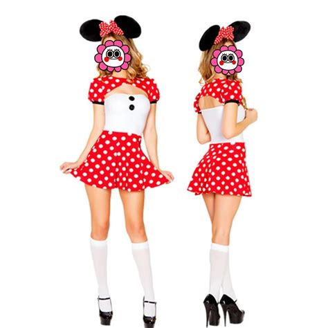 Abbille Hot Womens Minnie Mouse Halloween Anime Cosplay Costume Sexy