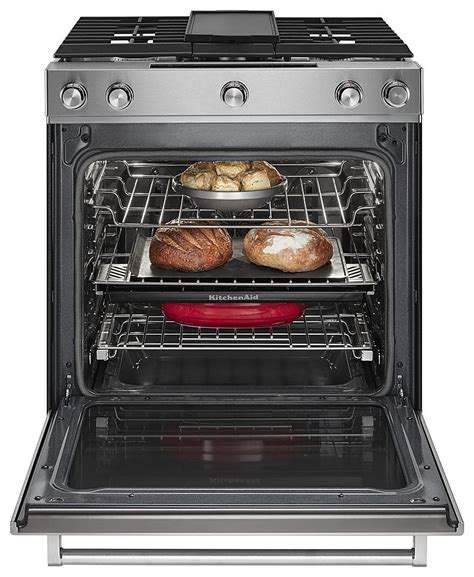 Kitchenaid 71 Cu Ft Self Cleaning Slide In Dual Fuel Convection