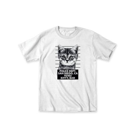 Instant Message Kitten Mugshot Funny Cats Cat Print Jail Prison Novelty Humor Mens T Shirt