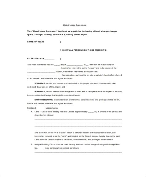 sample commercial truck lease agreements  word pages