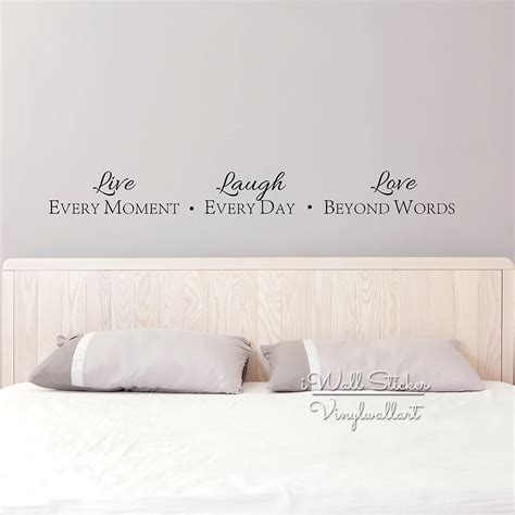Live Laugh Love Quote Wall Sticker Inspirational Quote Wall Decals Cut