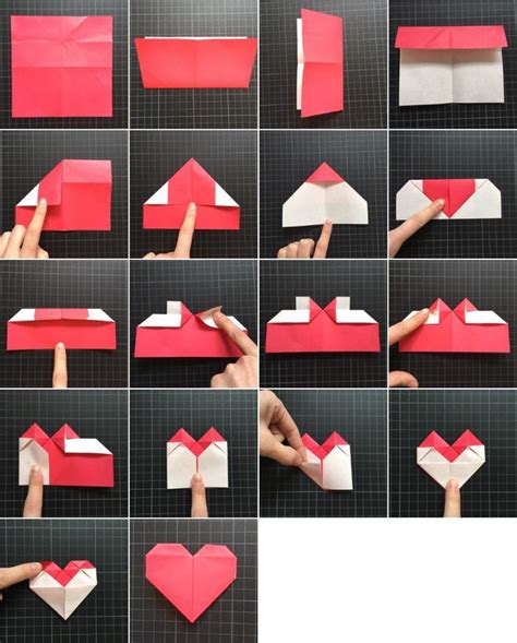 Paso a paso Corazón de origami Origami diy Papiroflexia para principiantes Manualidades
