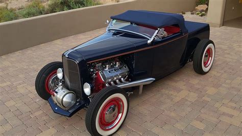 1932 Ford Highboy Roadster Pickup With A Polished 354 Hemi Vin 18