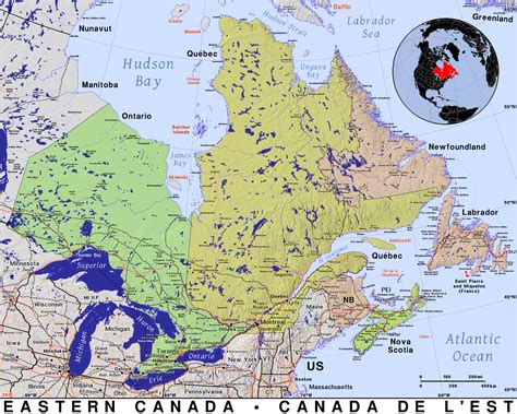 Map Canada East Get Map Update