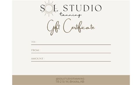 Order Sol Studio Tanning Egift Cards