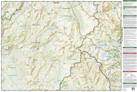 Yosemite Se Ansel Adams Wilderness Map