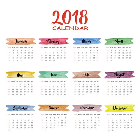 2018 Year Calendar Wallpaper Download Free 2018 Calendar By Month