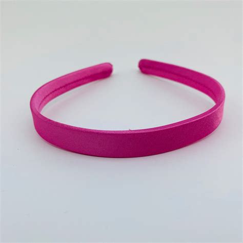 Pink Satin Ribbon Headband 13mm Shine Trimmings And Fabrics