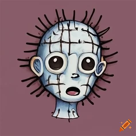 Cute And Simple Drawing Of A Pinhead Character On Craiyon