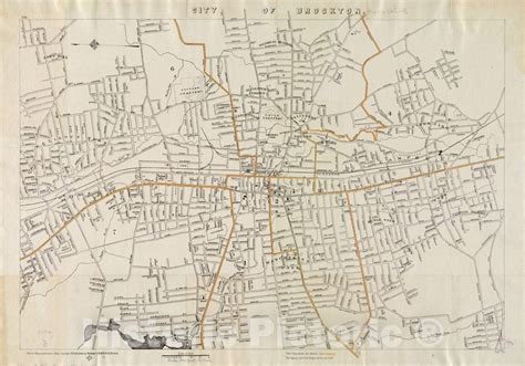 Historical Map 1909 City Of Brockton Vintage Wall Art Brockton