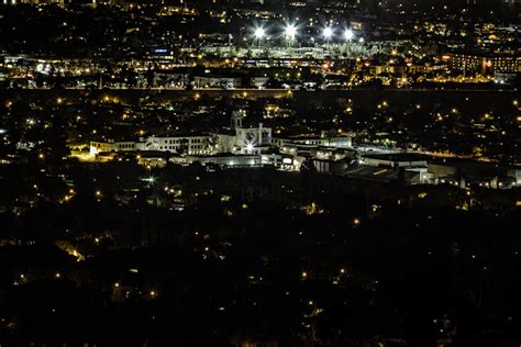 Monrovia High School At Night From Above