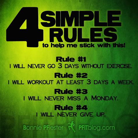 4 Simple Fitness Rules Musely