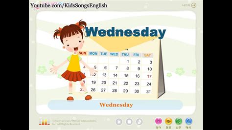Friday, saturday that's the end. Kids Songs English : "In a Week" Sunday Monday Tuesday ...