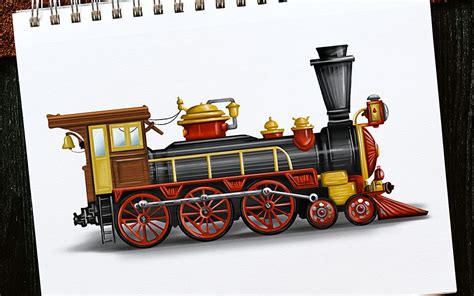 How To Draw A Train Easy Train Drawing Tutorial