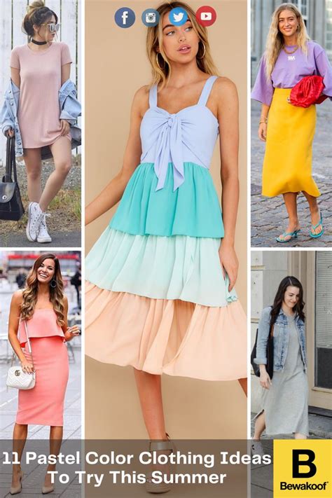 11 Pastel Color Clothing Ideas To Try This Summer In 2021 Colourful