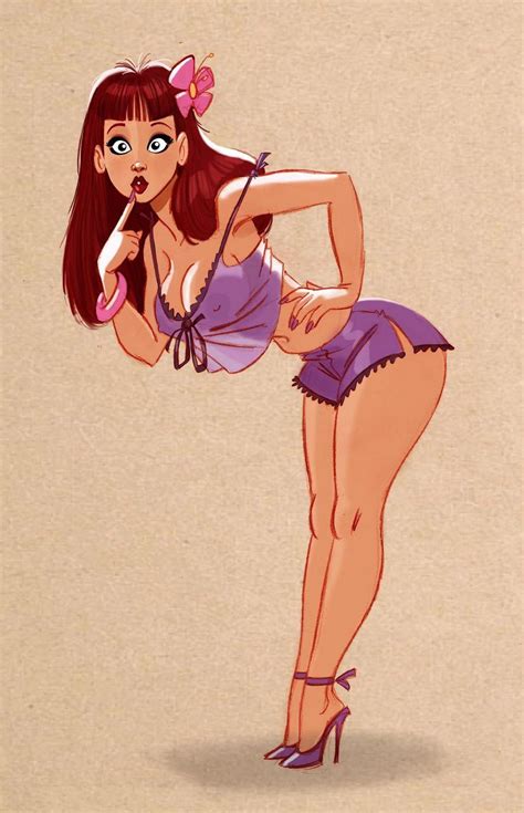 Office Girl Cartoon Pin Up Pin Up Girls • Pedro Perez