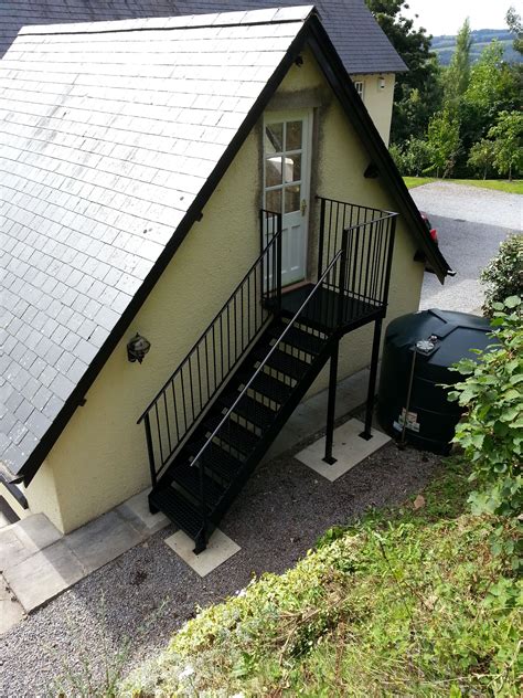 External Metal Staircase To A Garage Loft Conversion Staircase