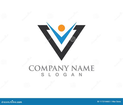 V Letters Business Logo And Symbols Template Stock Vector