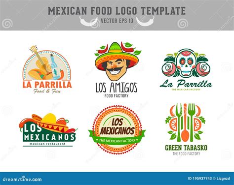 Mexican Food Logo Vector Logo Design Template Stock Vector