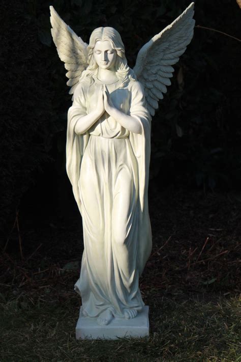 Großer In Und Outdoor Engel Betend Sockel Weiss 92 Cm Angel