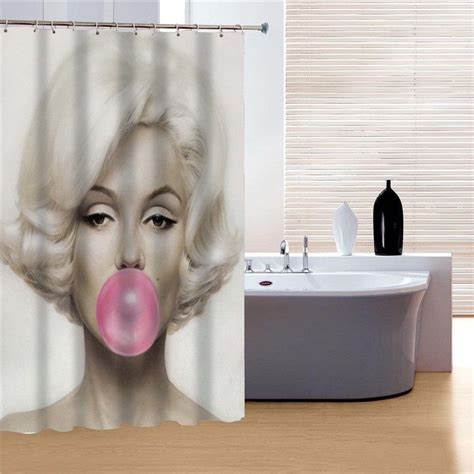 Marilyn Monroe Bubble Gum Shower Curtain Bathroom Decor Marilyn Monroe Bathroom Marilyn