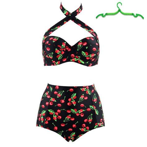 Damen Flora Blumen Print Bikini 2 Pieces Beachwear Sommer Summer