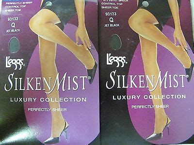 Leggs L Eggs Silken Mist Luxury Collection Pantyhose Q Jet Black
