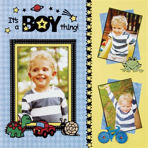 Its A Boy Thing Page Boy Scrapbook Layouts Toddler Scrapbook