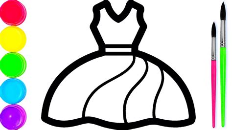 Princess Dress Drawing For Kids Fashion Dresses