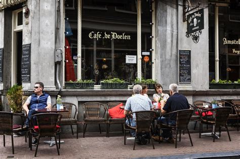 Cafe Restaurant In Amsterdam Editorial Stock Image Image Of Table