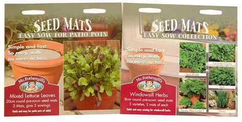 Mr Fothergills Seeds Patio Crops Seed Mats Collection Uk Garden And Outdoors