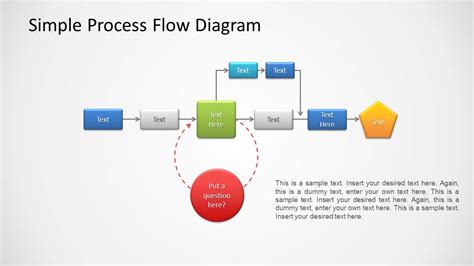 Simple Process Flow Diagram For PowerPoint Slide Template