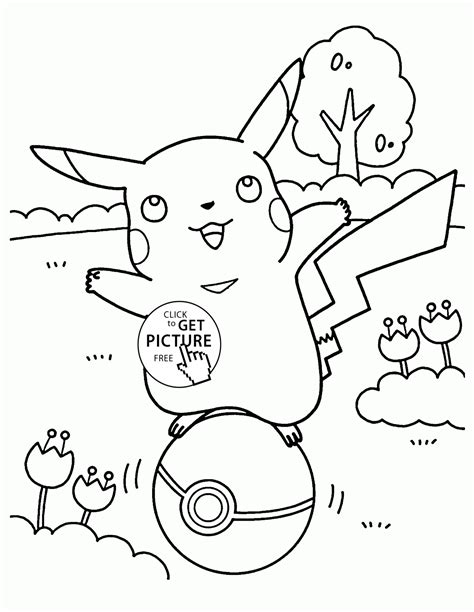 Pikachu Pokemon Coloring Pages For Kids Pokemon Characters Printables