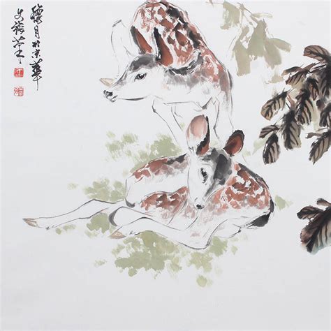 Chinese Deer Painting Wwq41204001 69cm X 69cm27〃 X 27〃