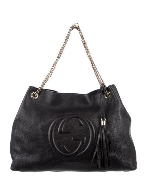Gucci Large Soho Chain Shoulder Bag Black Shoulder Bags Handbags