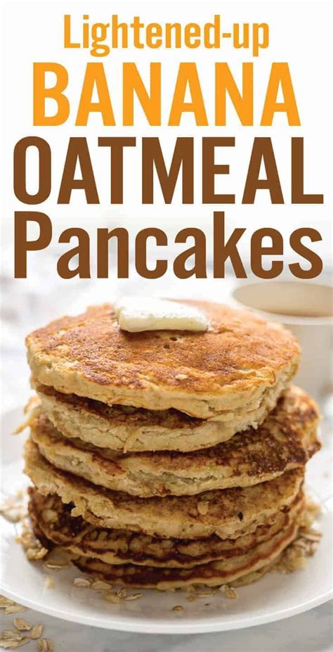 Gluten Free Healthy Banana Oatmeal Pancakes Make A Quick And Easy