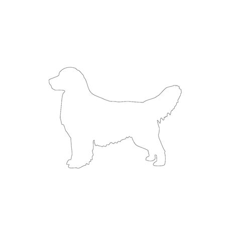 Golden Retriever Outline Vector Digital Download Dog Svg Etsy