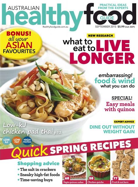 Healthy Food Guide Back Issue September 1 2015 Digital In 2021