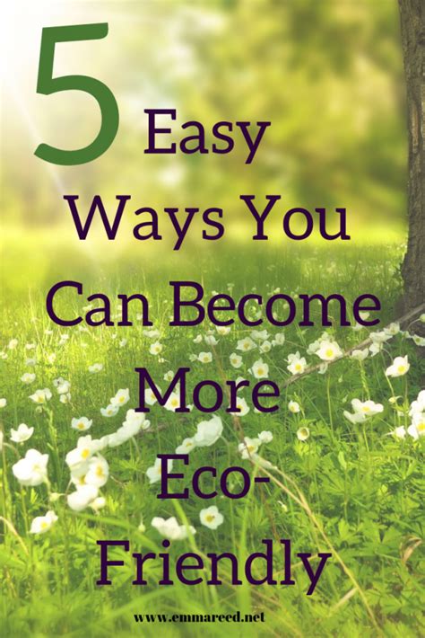 5 Easy Ways You Can Become More Eco Friendly Emma Reed