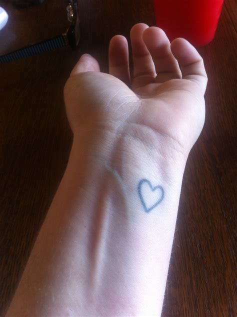 Small Heart Tattoo On Wrist Tattoos~ Pinterest