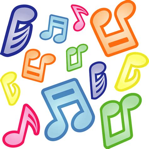 Colorful Musical Notes Design Clipart Free Download Transparent Png