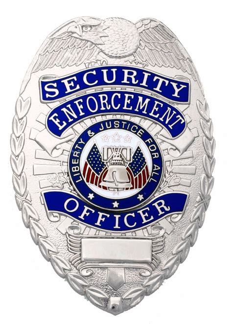Security Enforcement Officer Silver Shield Badge