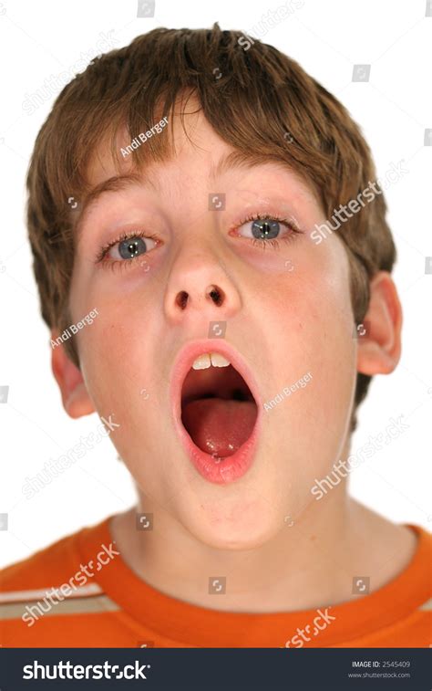 Young Boy Yawning Stock Photo 2545409 Shutterstock