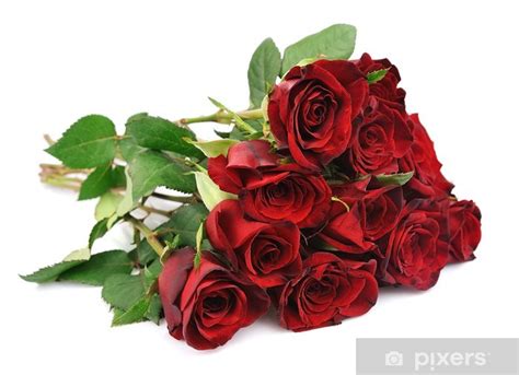 Bouquet di rose medie 50cm. Adesivo Mazzo di rose rosse • Pixers® - Viviamo per il cambiamento