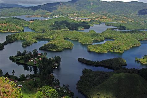 View From Piedra De El Peñol Guatape Antioquia Colombia Click For