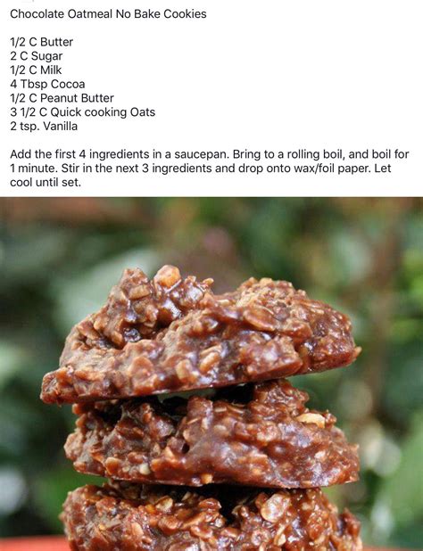 Find healthy, delicious diabetic cookie, bar and brownie recipes, from the food and nutrition experts at eatingwell. Chocolate Oatmeal No Bake Cookies | Oatmeal no bake cookies, Chocolate oatmeal, Sugar free cookies